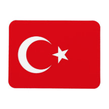 Imã flexível patriótica com bandeira da Turquia
