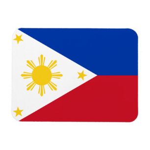 Íman Imã flexível patriótica com bandeira das Filipinas