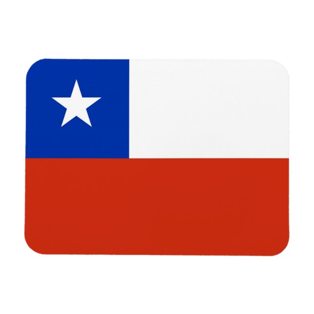 Íman Imã flexível patriótica com bandeira do Chile (Horizontal)