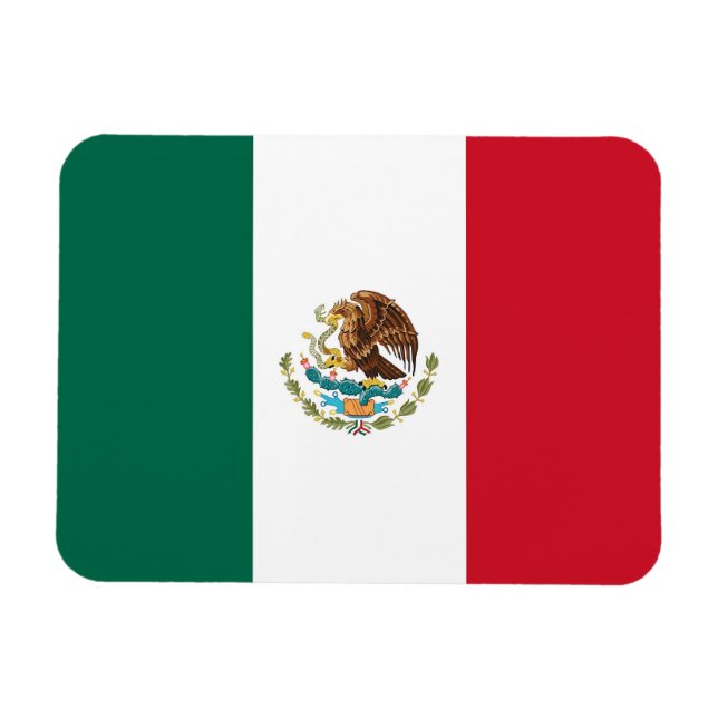 Íman Imã flexível patriótica com bandeira do México (Horizontal)