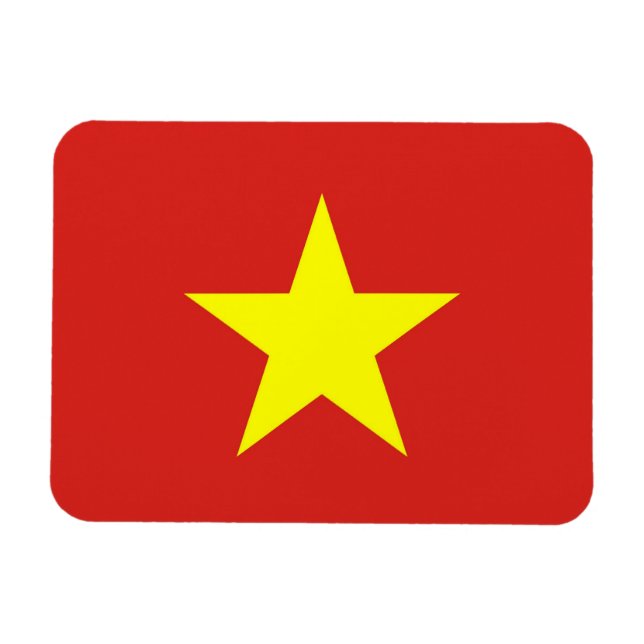 Íman Imã flexível patriótica com bandeira do Vietname (Horizontal)