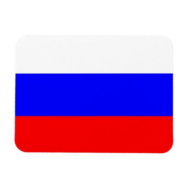 Íman Ímã flexível patriótico com a bandeira da Rússia (Horizontal)