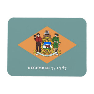 Íman Ímã flexível patriótico com bandeira de Delawa