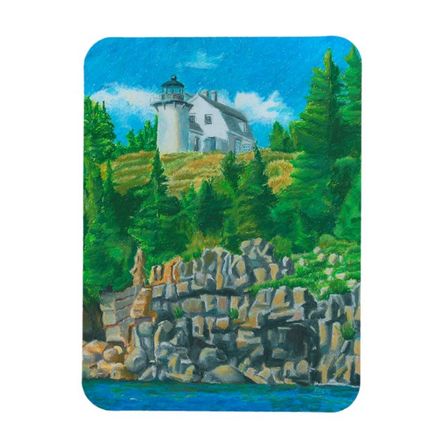 Íman Ímã Flexível Pintura Farol da Ilha Bear (Vertical)