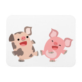 Íman Ímã Flexível Porcos De Cartoon Dançante