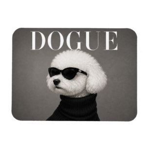 Íman Ímã Flexível Retrato de Cachorro Bichon Frise Chic