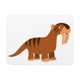 Íman Ímã flexível Thylacosmilus, um desenho sorridente