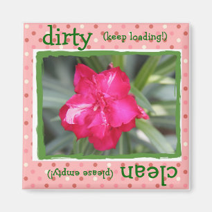 Íman Ímã floral bonito, rosa & verde da máquina de