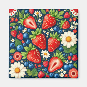 Íman ímã floral de morango