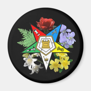 Íman Ímã floral do emblema da estrela oriental
