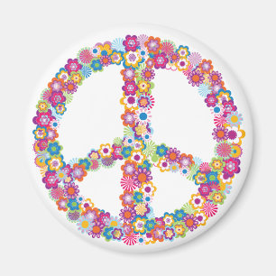 Íman Ímã floral do sinal de paz