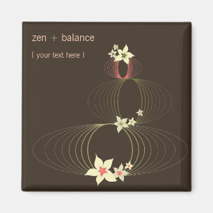 Íman Ímã floral do zen cor-de-rosa de Ikebana do