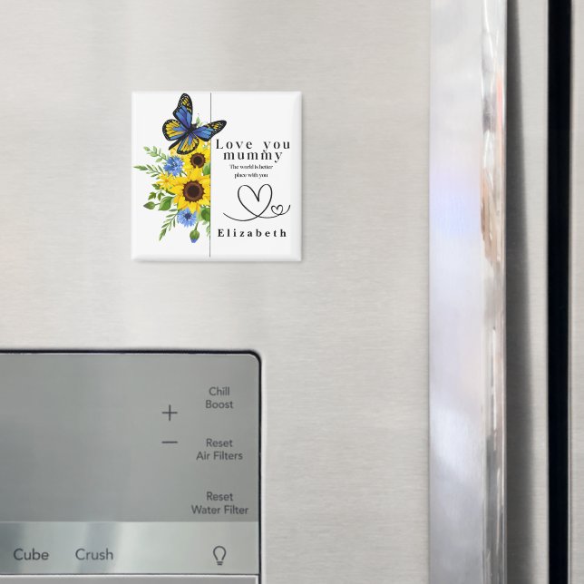 Íman Ímã Floral Personalizado Amo Você Mamãe (In Situ (Fridge))