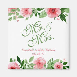 Íman Ímã floral personalizado bonito do casamento  
