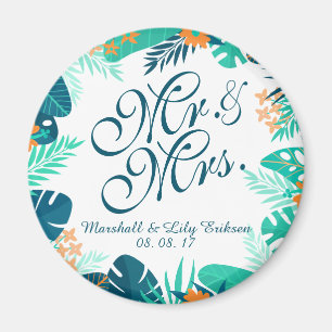 Íman Ímã floral personalizado do casamento   do verã