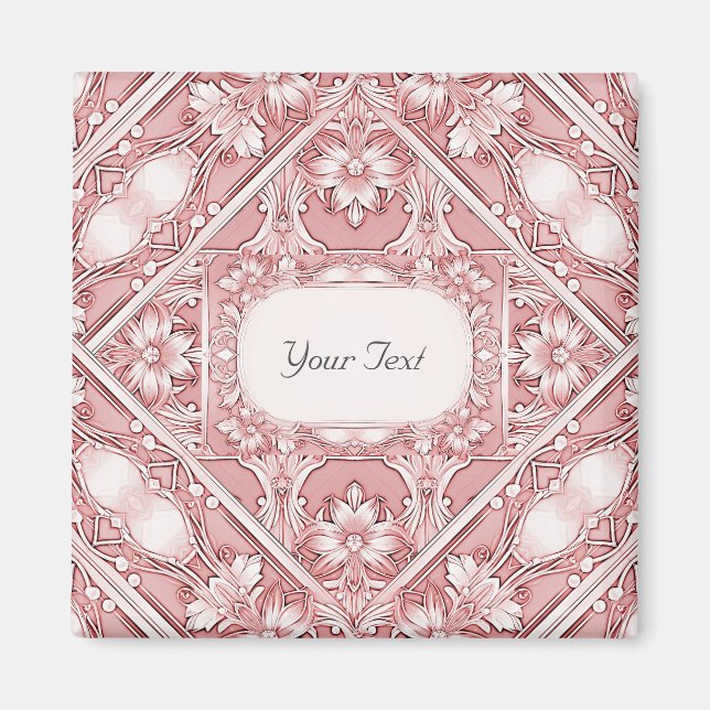 Íman Ímã Floral Rosa (Frente)