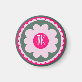 Íman Ímã Floral Rosa Personalizado