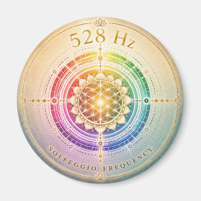 Íman Ímã Frequência Solfeggio 528 Hz (Frente)