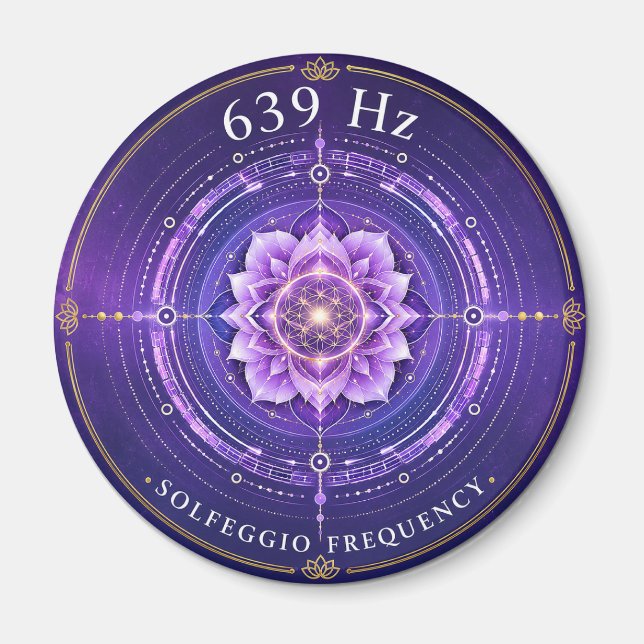 Íman Ímã Frequência Solfeggio 639 Hz (Frente)