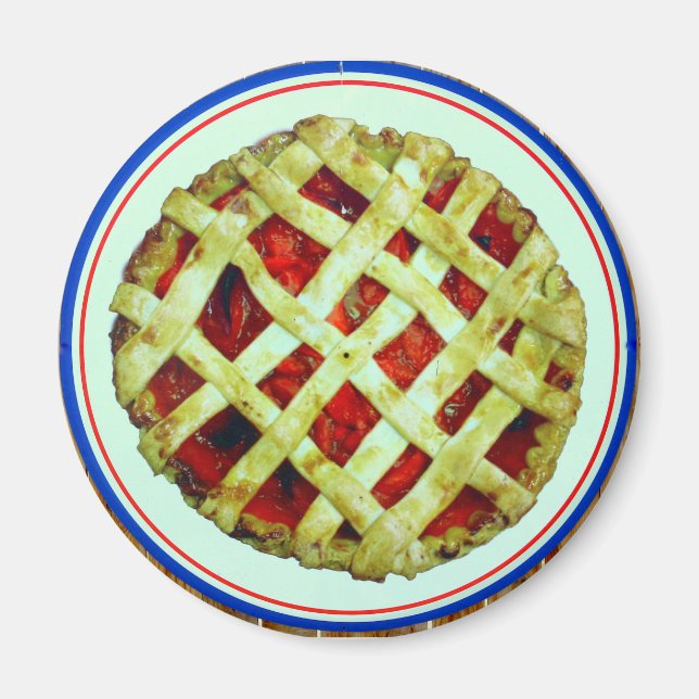 Íman ímã fresco de tarte caseira (Frente)