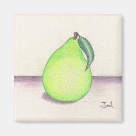 Íman ímã FRUITY PEAR (quadrado)