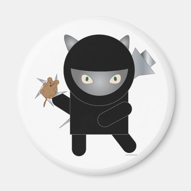 Íman imã gatinho ninja (Frente)