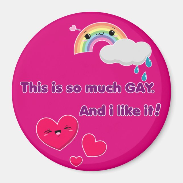 Íman Ímã Gay. Like it! - Pink (Frente)