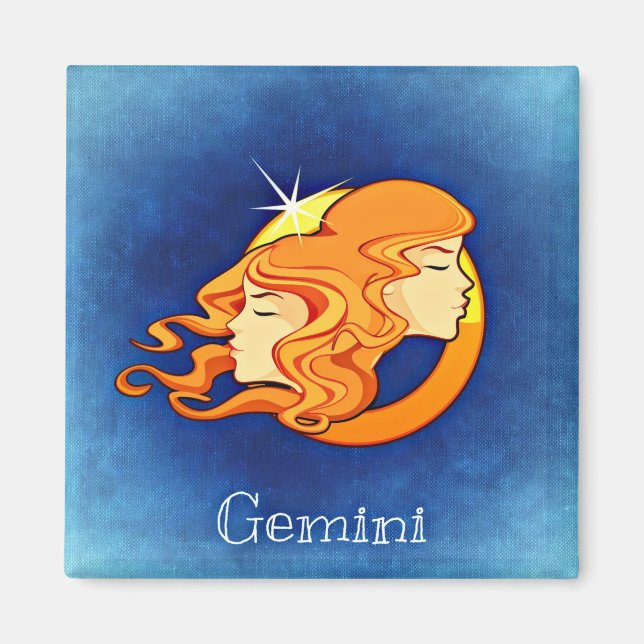 Íman ímã gemini zodiac (Frente)