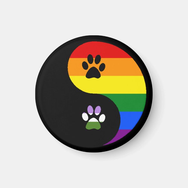 Íman Ímã Gêneroqueer Yin-Yang (Frente)