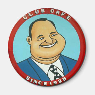 Íman Ímã gordo do homem do café do clube