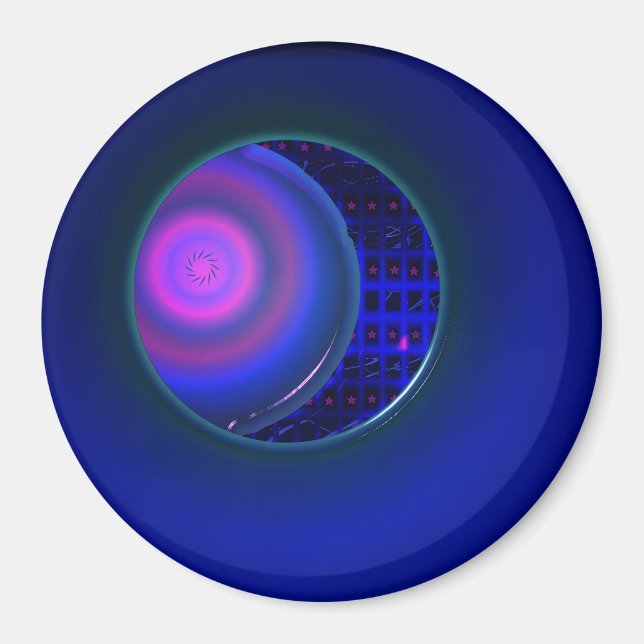 Íman Ímã Grosgrain Azul Vermelho (Frente)