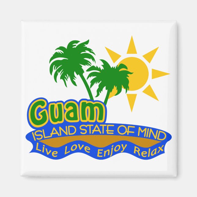 Íman ímã Guam State of Mind (Frente)