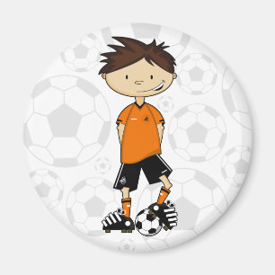 Íman Ímã holandês do menino do futebol