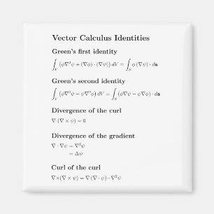Íman Ímã: identidades do cálculo de vetor