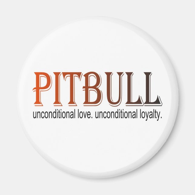 Íman ímã incondicional pitbull (Frente)