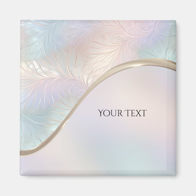 Íman Ímã Iridescente Abstrato Moderno (Frente)