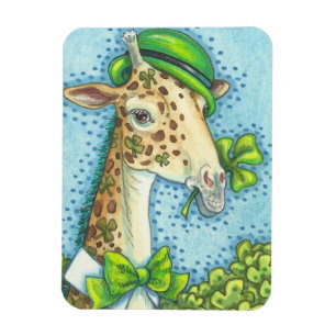 Íman ÍMÃ IRLANDÊS AFORTUNADO do GIRAFA do dia de St