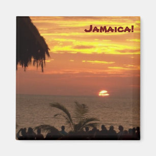 Íman Ímã jamaicano do por do sol - personalizado