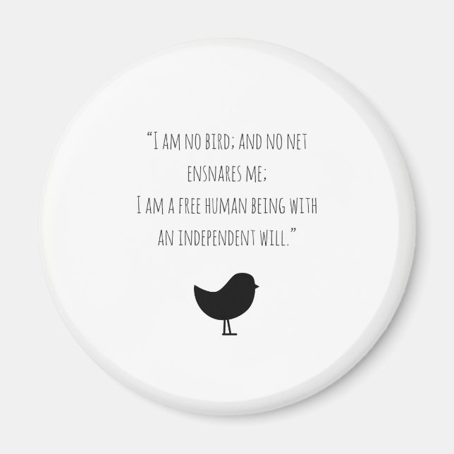 Íman ímã Jane Eyre motivacional (Frente)