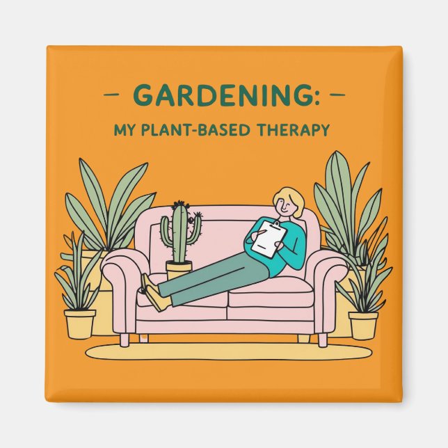 Íman Ímã - jardinagem laranja (Frente)