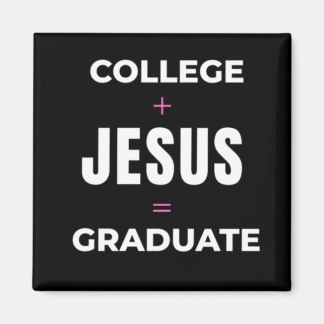 Íman Ímã Jesus+Faculdade = Graduado (Frente)