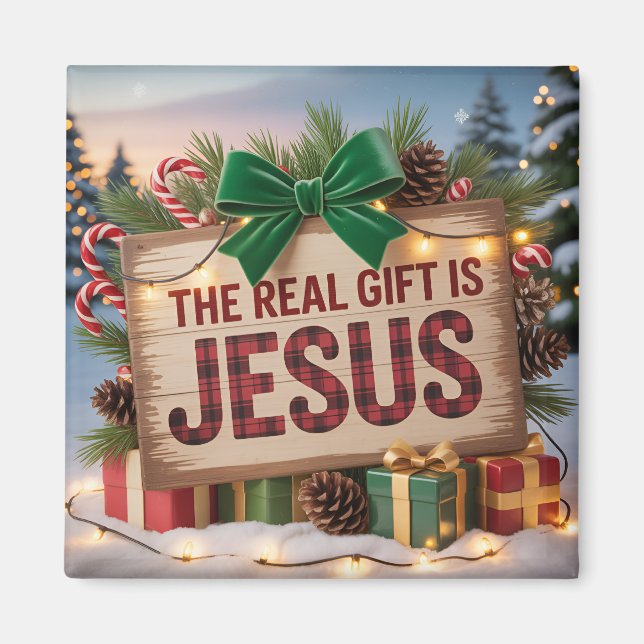 Íman Ímã Jesus Presente Real (Frente)