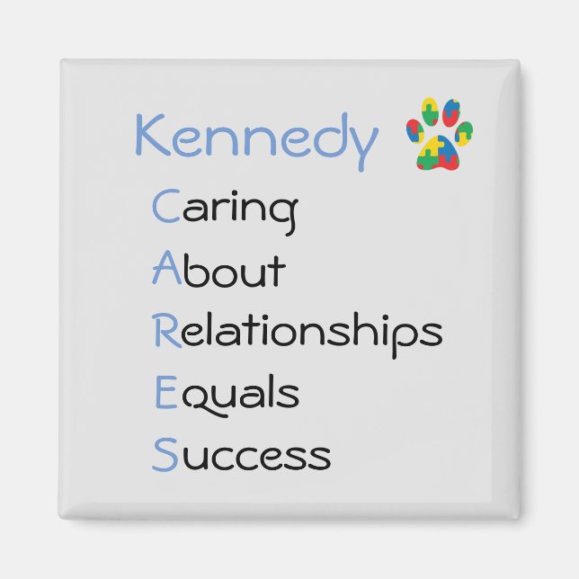 Íman ímã Kennedy CARES (Frente)