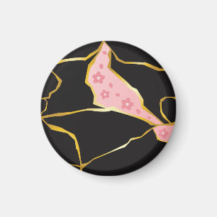 Íman Ímã Kintsugi com Acentos de Flor de Cerejeira