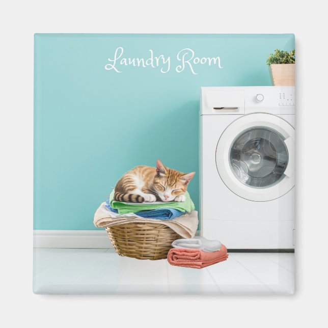 Íman Ímã, Lavanderia Com Gato (Frente)