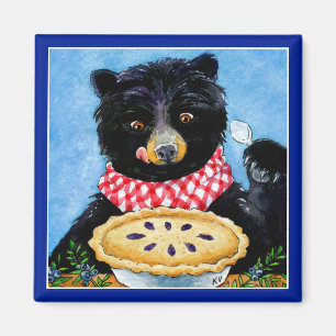 Íman Ímã lunático engraçado bonito da torta do urso