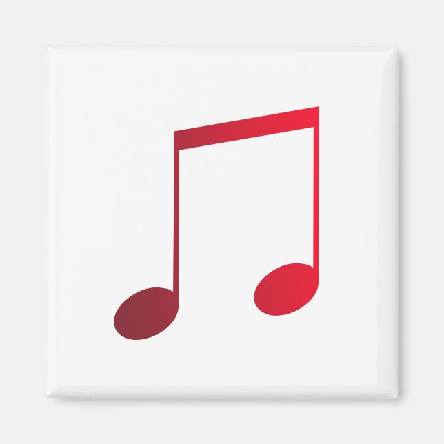 Íman Ímã (Magnet) Dupla Colcheia Vermelha (Frente)