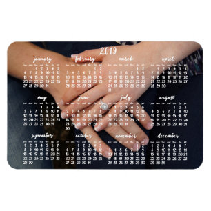Íman Ímã magnético 4x6 da foto do calendário 2019