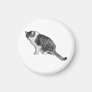 Íman Ímã Manga Dot Cat Adiciona Fantasia a Geladeiras