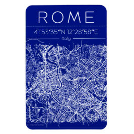 Íman Ímã Mapa da Cidade de Roma em Blueprint